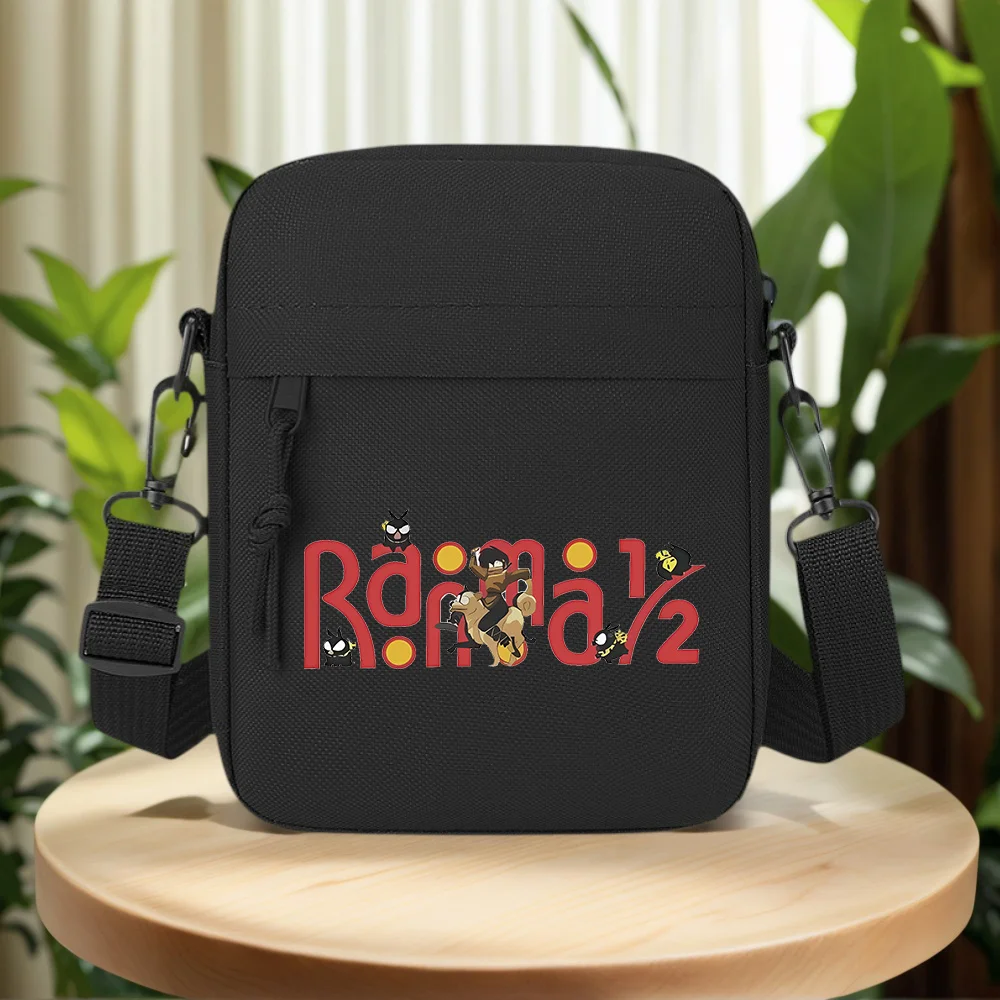 Anime character rides animal on words Men Crossbody Bag Single Shoulder Women Cartoon Anime Film Printing Design Unisex