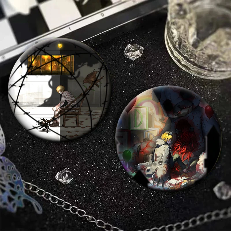 Anime Game Yi Sang Faust Gregor Peripheral Creative Brooches Tinplate Badge Aesthetic Pins Suitable for Bags Coat Accessories