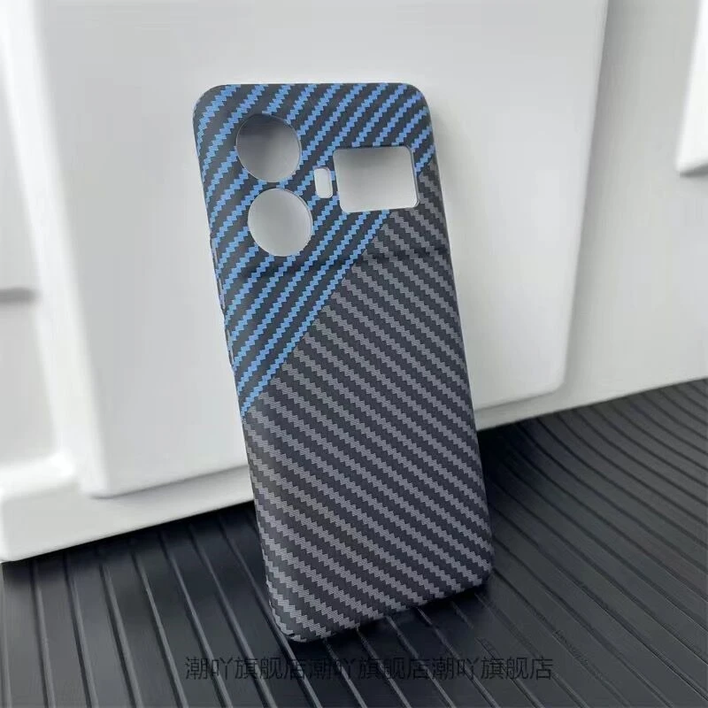 Carbon Fiber Stripe Case For Realme GT 5 6 Neo 5 6 GT3 PC Hard Cover For Realme GT5 GT Neo5 3 3T 2 7 Pro Coque Shockproof Bumper