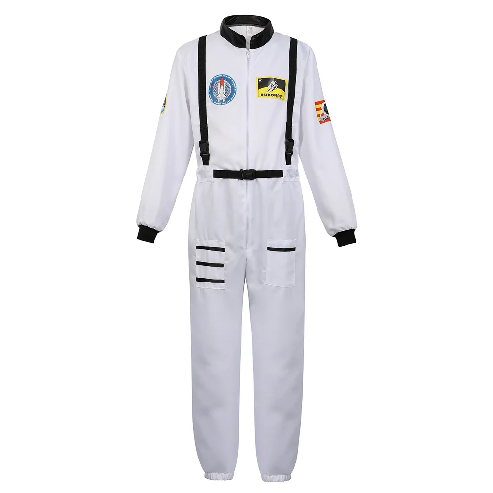 Astronaut Kostuum Voor Mannen Plus Size Halloween Kostuums Voor Koppels Astronaut Kostuum Vrouwen Ruimte Pak Ruimtevaarder Zilveren Jumpsuit