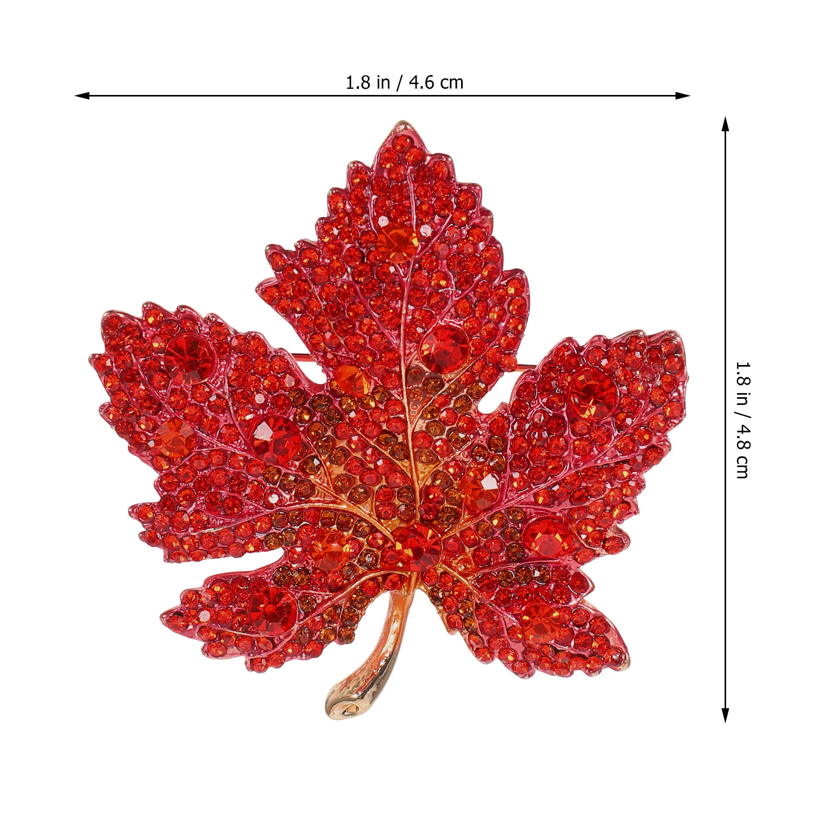 

Rhinestone Maple Leaf Brooch Pin Elegant Clothes Jewelry Lapel Pin Suit Shawl Decorative Fall Brooch for Women