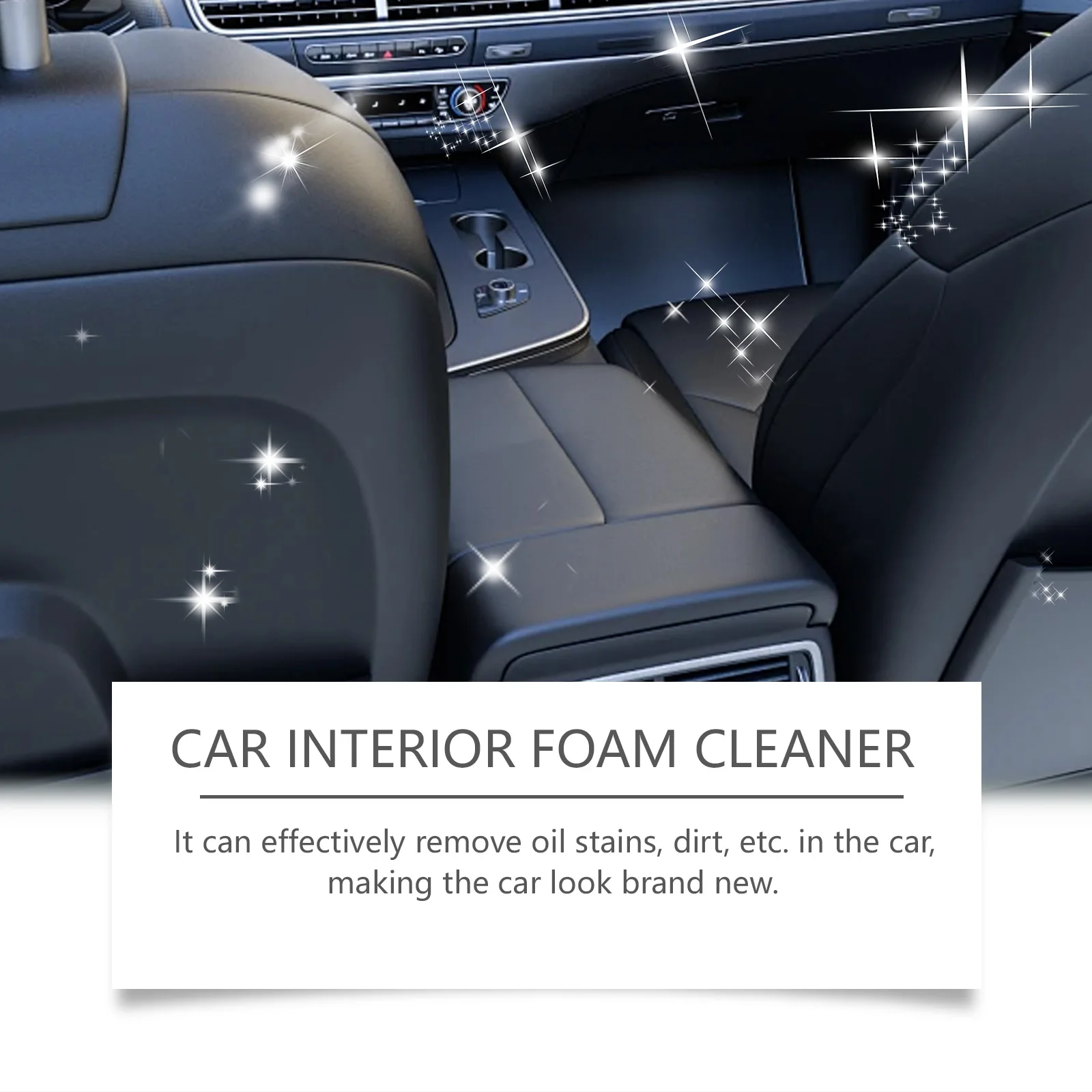 Car Interior Foam Cleaner Seat Leather Foam Wash Free Stain Remove Oil Stain Remove Dirt To Prevent Fading Cracking Retreader