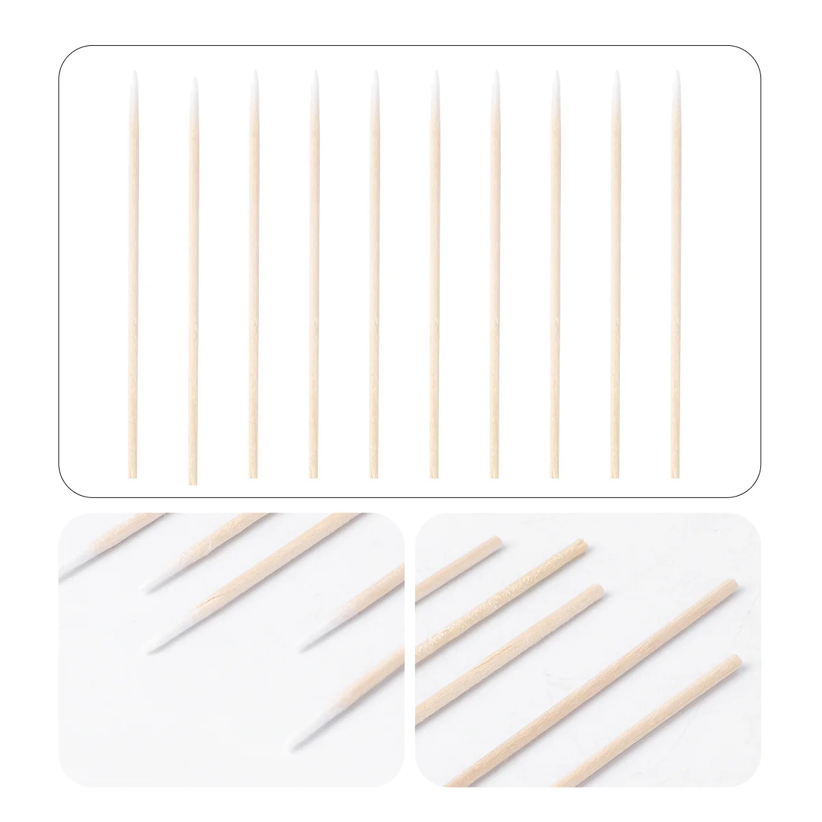 400 stuks enkele puntige kop houten wattenstaafje make-up stick voor schoonmaakgereedschap (7 cm lengte) make-up wattenstaafje