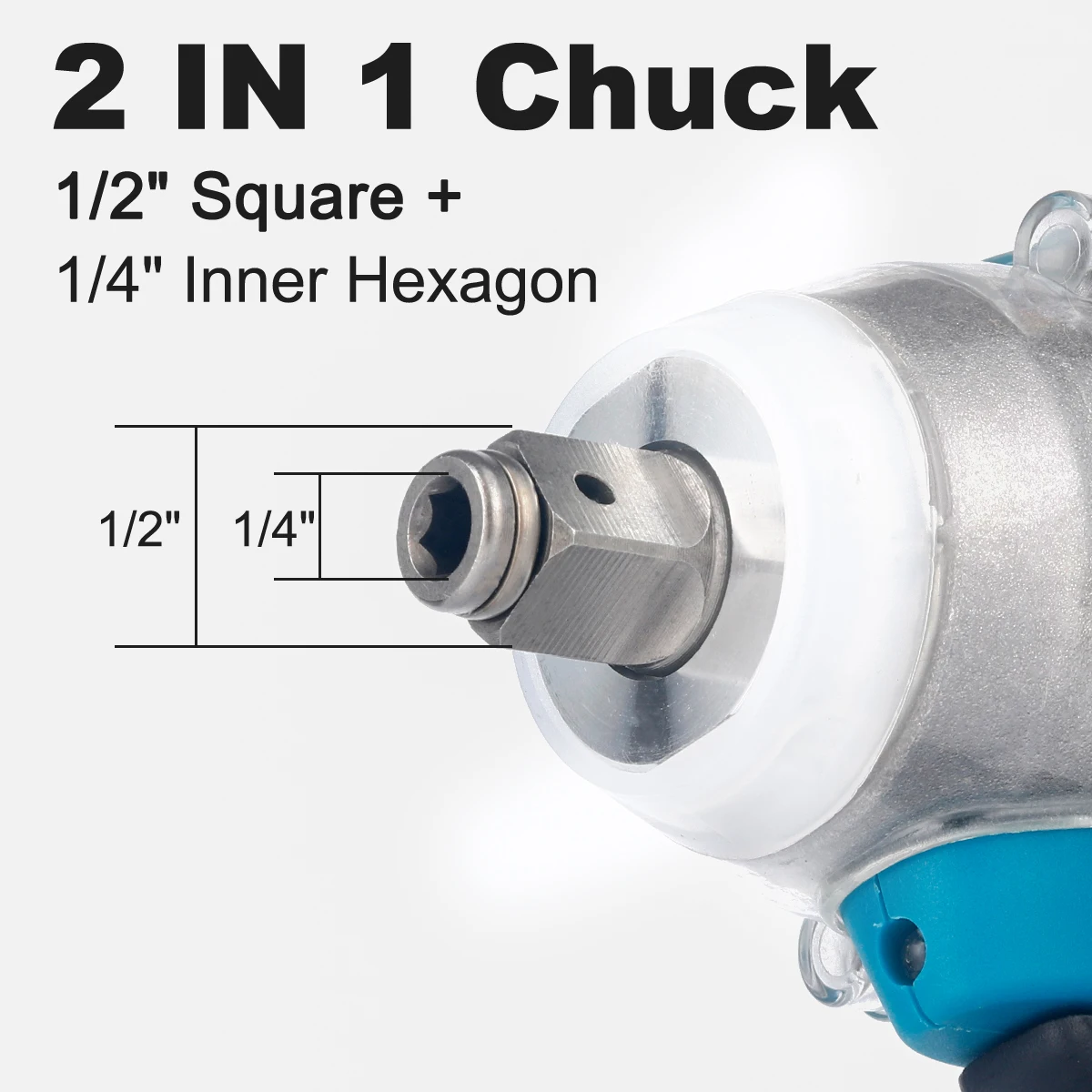 ประแจผลกระทบไฟฟ้าประแจไฟฟ้าไร้สายไร้แปรงถ่าน 1/2 นิ้วใช้งานร่วมกับ Makita 18V แบตเตอรี่ไขควงเครื่องมือไฟฟ้า