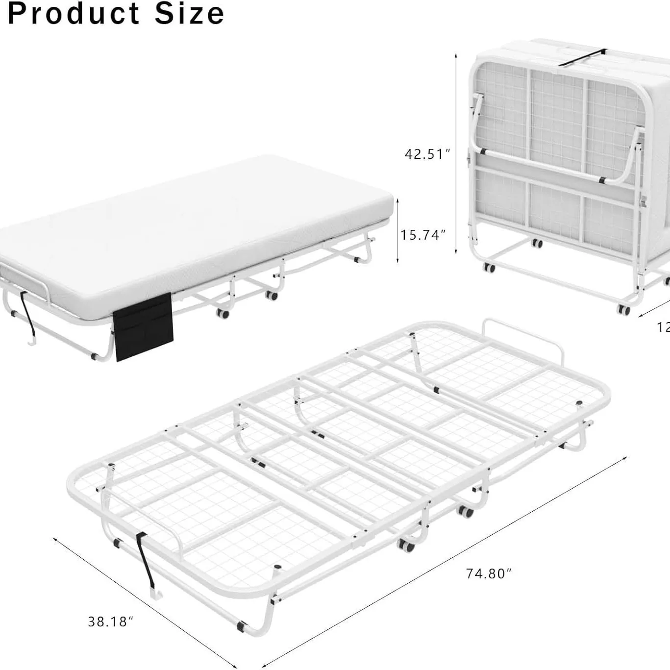 Foreign Trade Folding Bed Single Hotel Extra  Home Study Folding  Cross-border Source Factory Direct Supply