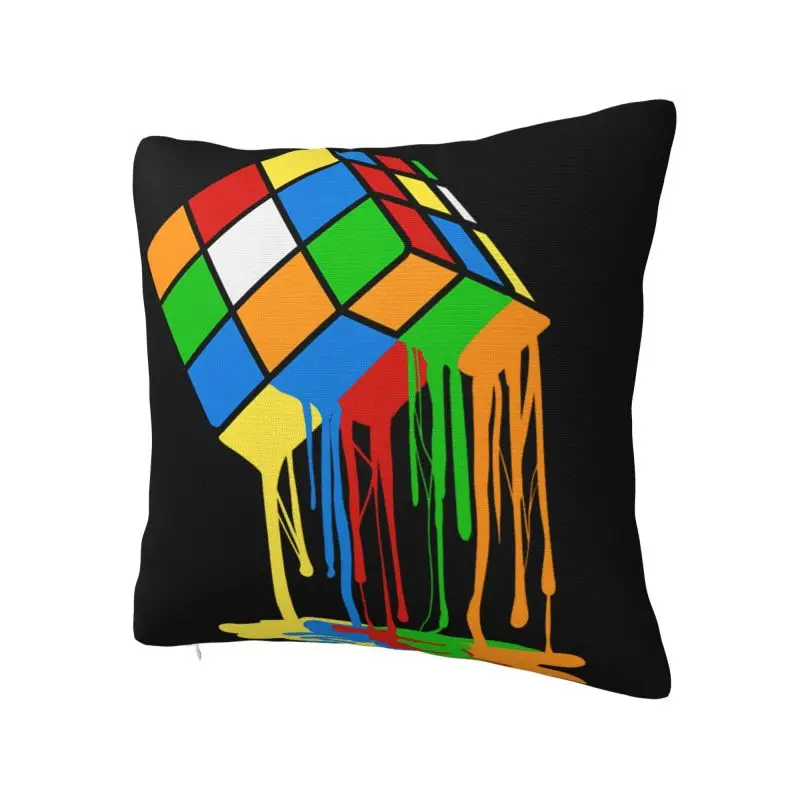 Melted Cube Rubiks Luxury Pillow Cover Living Room Decoration Geometric Math Magic Chair Cushion