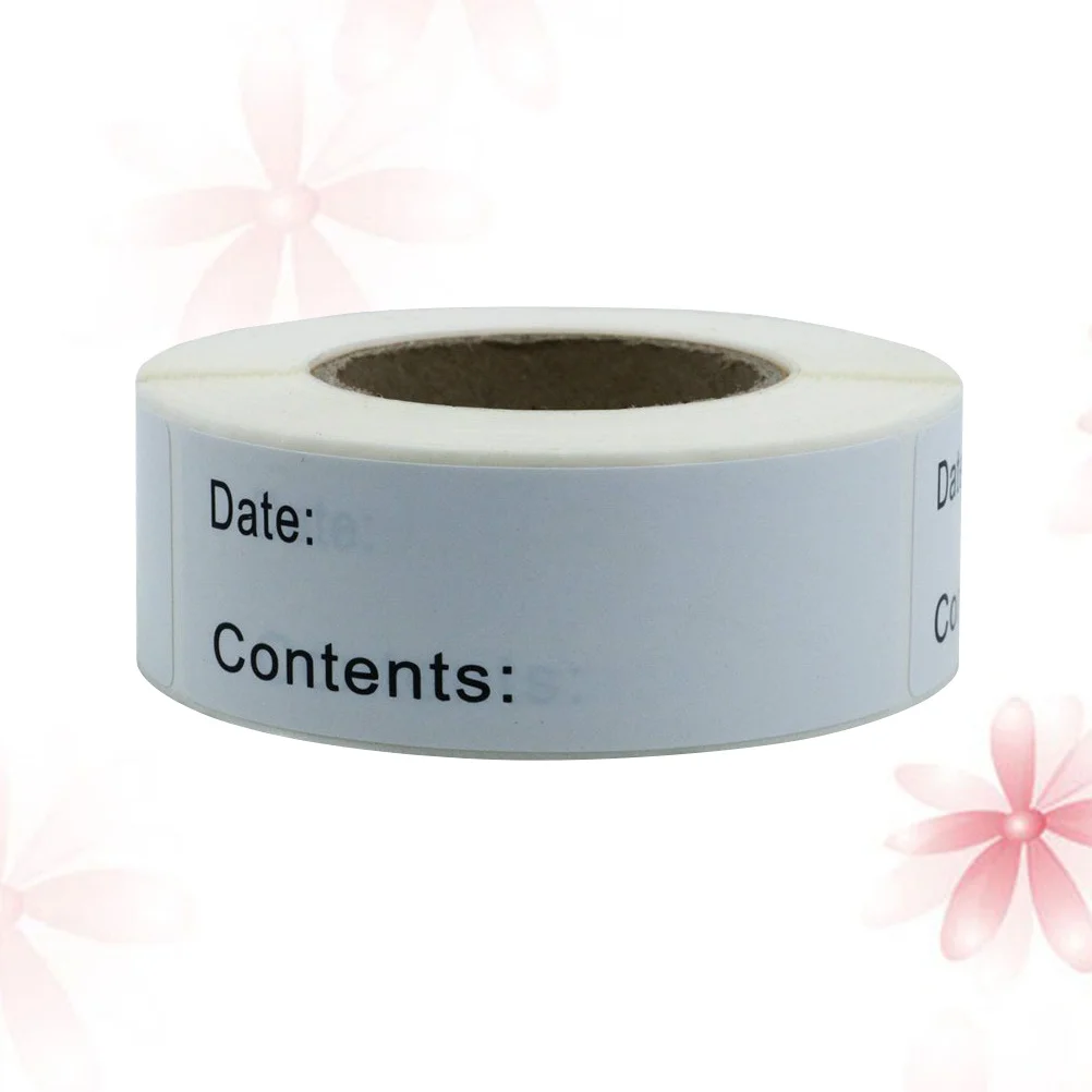 1 Roll Freezer Label Sticker Reusable Food Storage Tag Writable for Meal Prep Containers Jars Bottles No Residue Adhesive