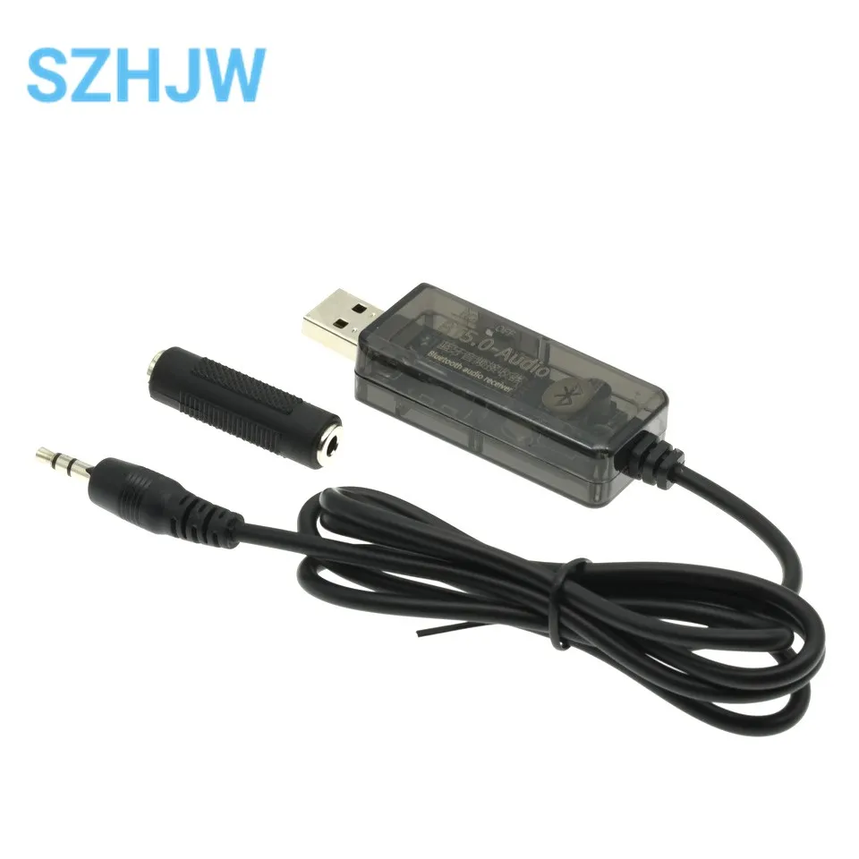 Car Bluetooth-Compatible receiver aux audio cable connects to a car usb speaker headphone conversion wireless module