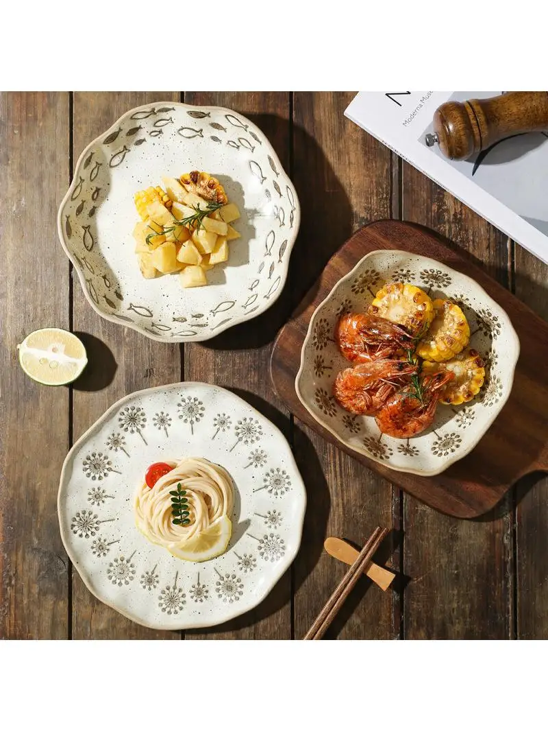

Ceramic Underglaze Color Personal Home Use 2025 New High Aesthetic Value Japanese Retro INS Style Dining Utensils Small Fish ...