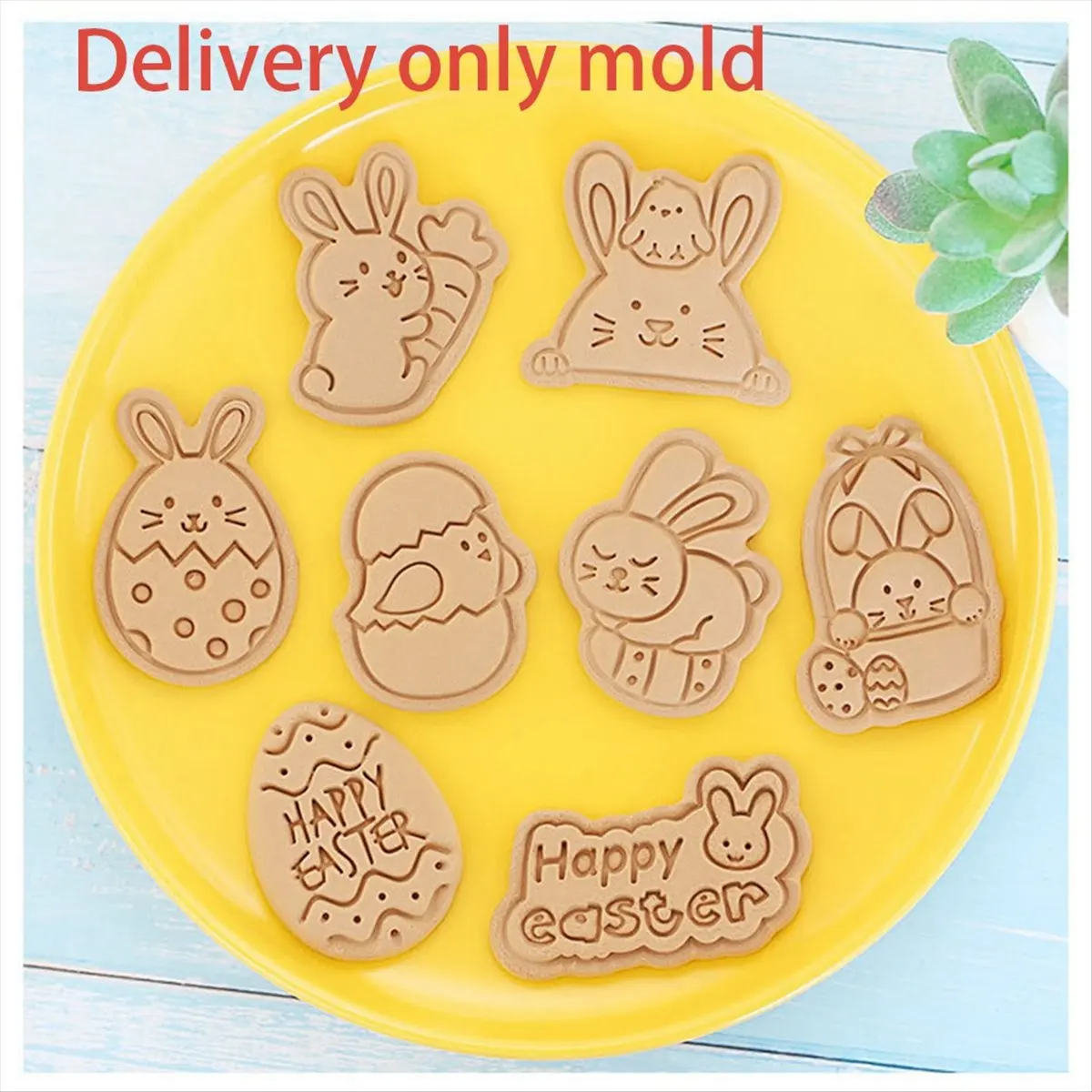 [Greatitem]16PCS Easter Cookie Cutter Mold Easter Eggs Chick Biscuit Fondant Mould for Easter Party Cake Decoration