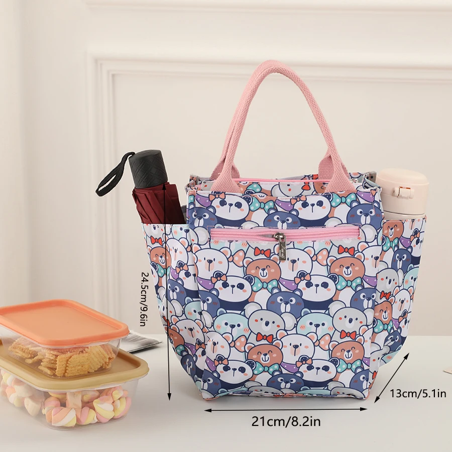 Large capacity fashion casual printing thick durable waterproof handbag daily shopping hand mommy bag