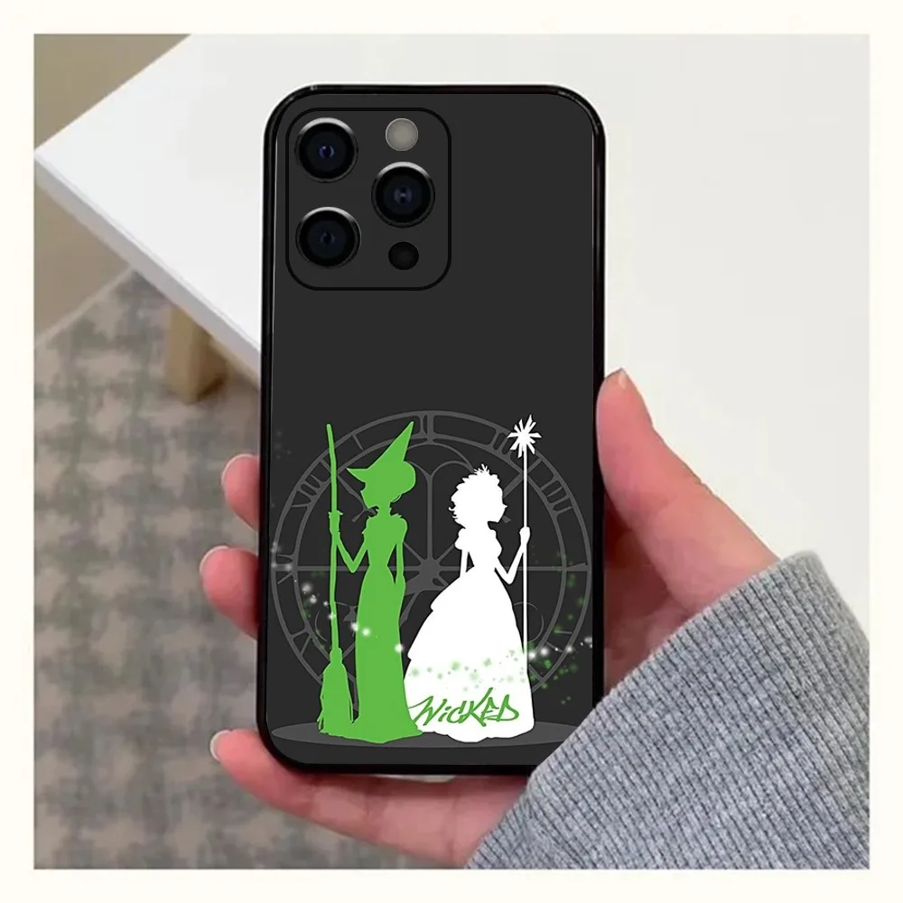 W-Wicked Musical Broadway Drama Phone Case For Apple iPhone 15,14,13,12,11,Pro,X,XS,Max,XR,Plus,Mini Soft Black Cover