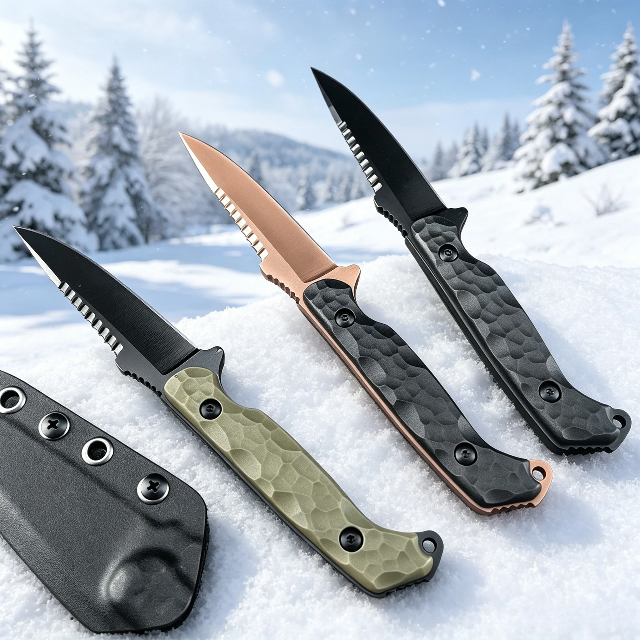 All-Purpose Fixed Blade 7Cr13MoV Steel Nylon Fiber Handle Designed for Nature Trails Backcountry Use Includes Sheath Ideal Tool