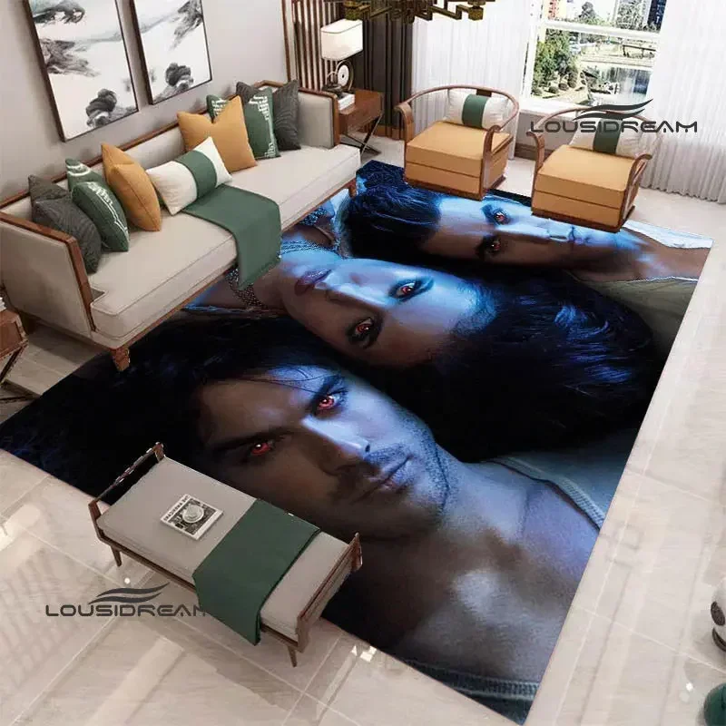 The Vampire Diaries Damon salvatore carpet yoga mat room decor carpets for living room Non -slip carpet area rug birthday gift