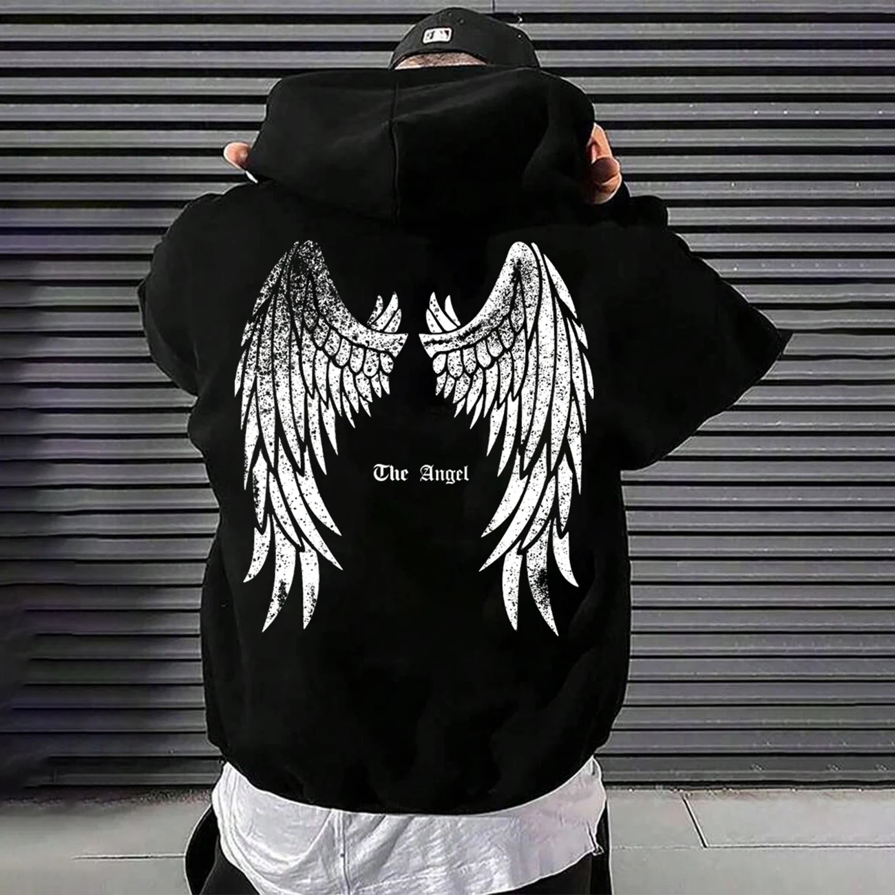 2024 New Angel Wings Printed Men felpa con cappuccio Cross Graphics Fashion Casual felpe con cappuccio felpa oversize Cool Women Sports Streetwear