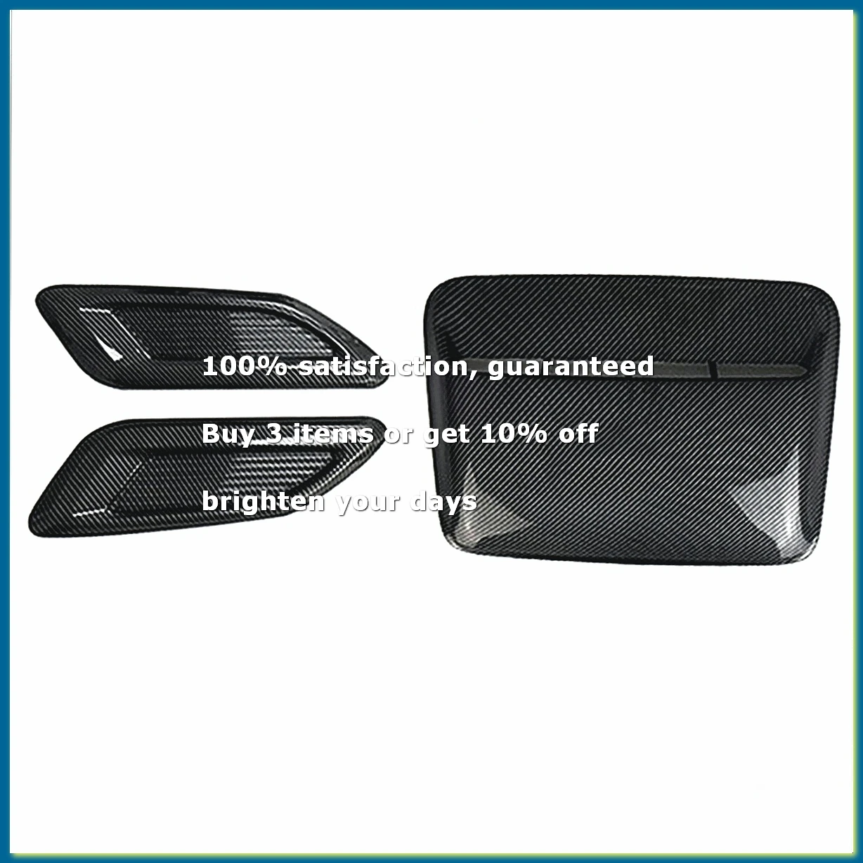 Car Air Intake Hood Scoop Vent Bonnet Decor Cover Center Side Air Outlet Hood Auto Exterior Accessories Universal A