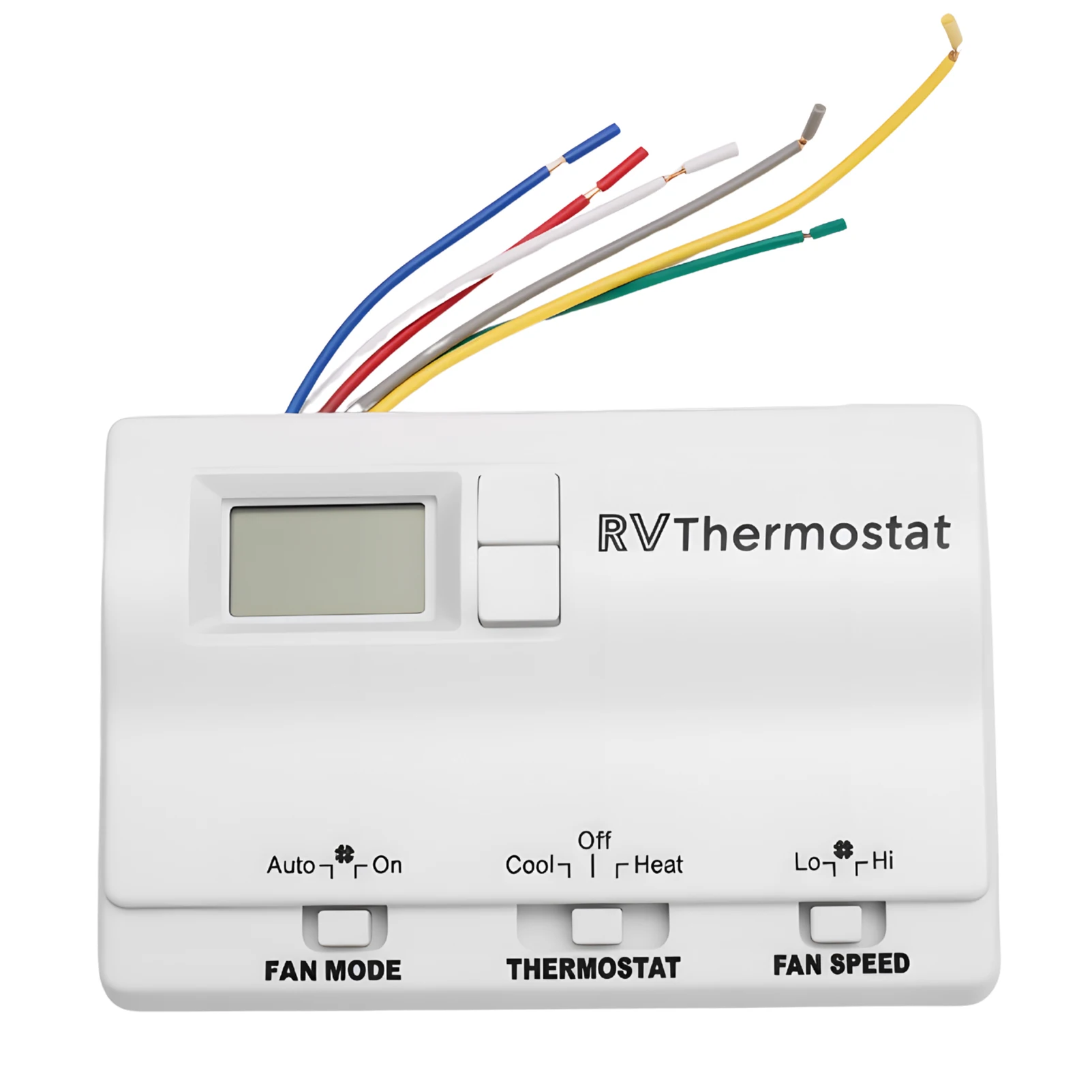 Termostato blanco de montaje en pared de calor/frío, interruptor de termostato para RV, termostato de aire acondicionado para Camper, remolque, autocaravana 8330D3351