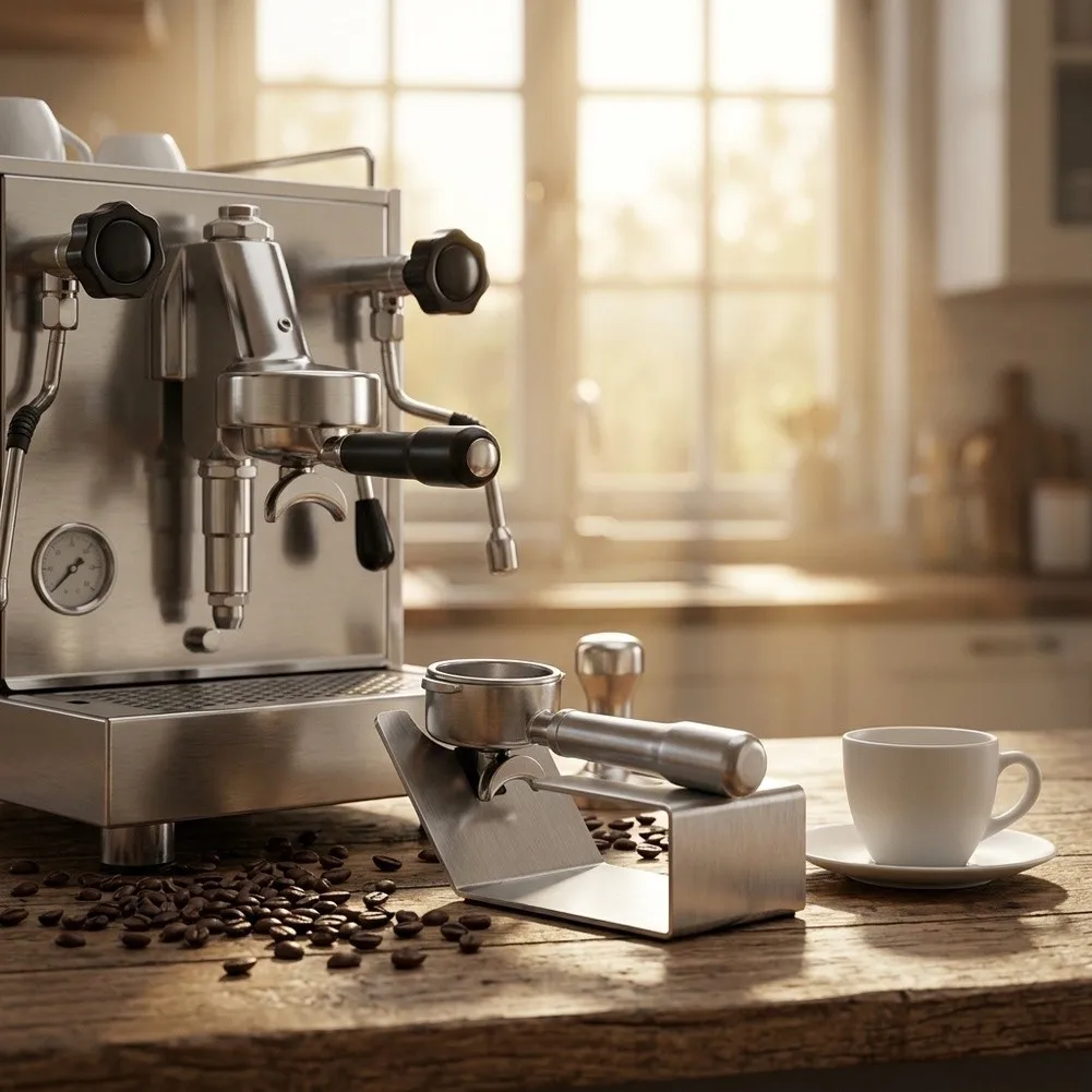 Coffee Tamping Station Tamping Portafilter Rack Coffee Tamper Stand Solid Stainless Steel Anti-rust Construction