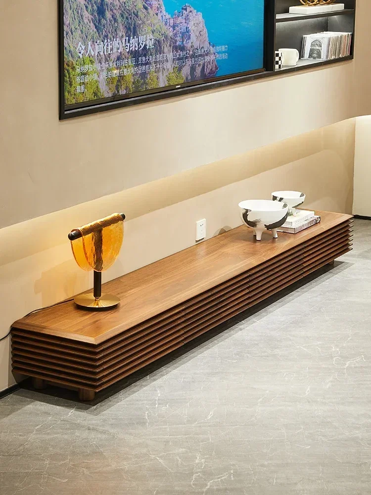 

Тумба под телевизор TAO, деревянная напольная тумба, современная минималистичная тумба из массива дерева