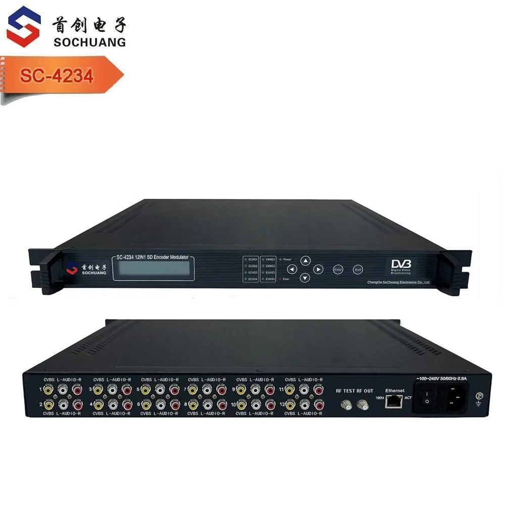 SC-4234 Hotel Cable Tv System Cable Tv Modulator Encoder Modulator Av to Dvb-c