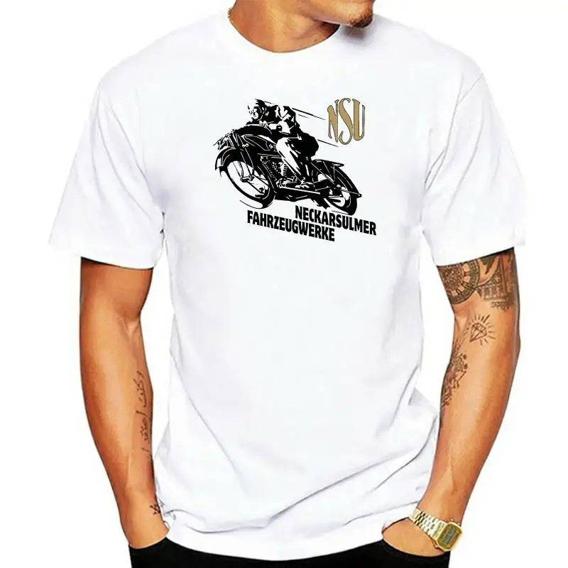 NSU Motorrder Classic Vintage Motorcycle T-Shirt 100% Cotton Graphic Tee Retro