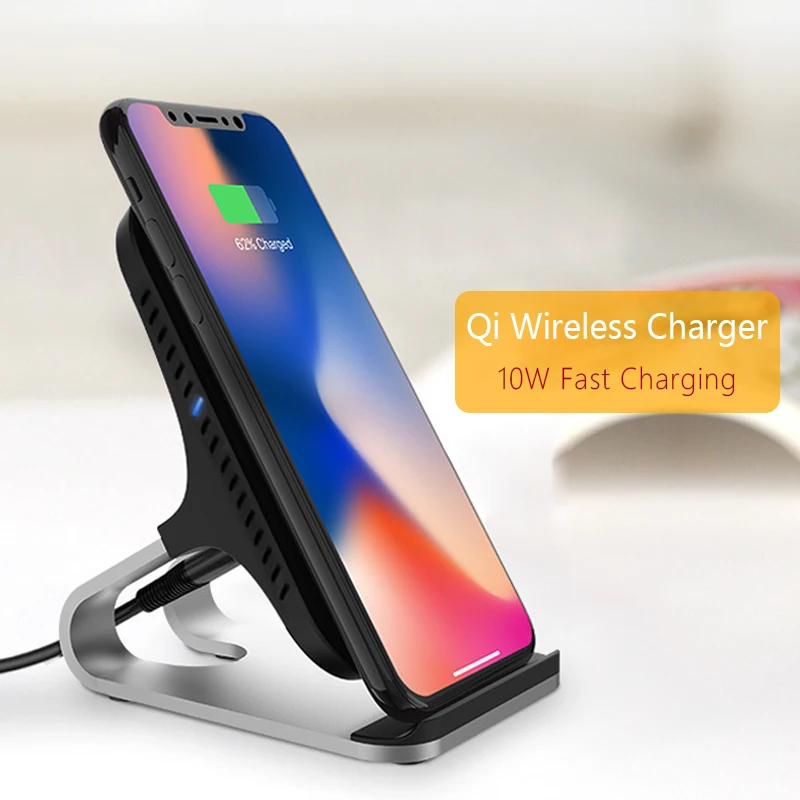 10W Fast Charging Metal Bracket for iPhone17 16 15 Wireless Charger Fast Charging Desktop Mobile Phone For Samsung S26 S25 S24 - view 3