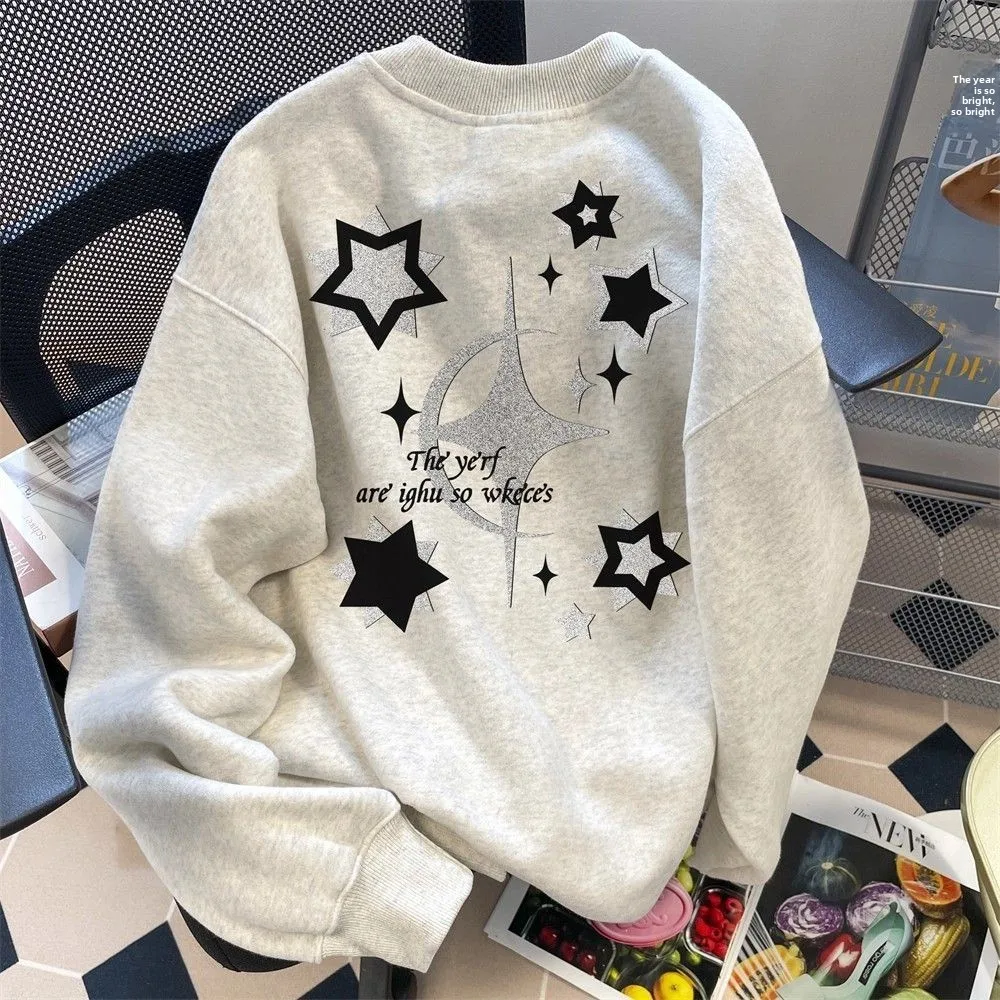 

Толстовка с капюшоном большого размера 300 Pou American Sle Star Letter, новая модная модель для пар, весна-осень-зима