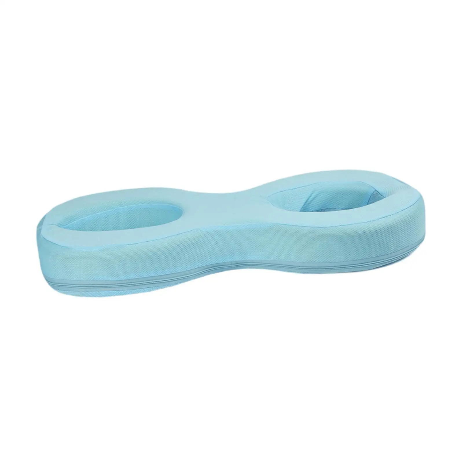 Memory Foam Ergonomic Pillow Double Ear Hole Side Sleeper Cushion Removable Cover for Travel and Home