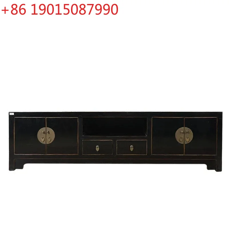 

New Chinese solid wood simple antique edging old TV cabinet new classical low cabinet floor cabinet