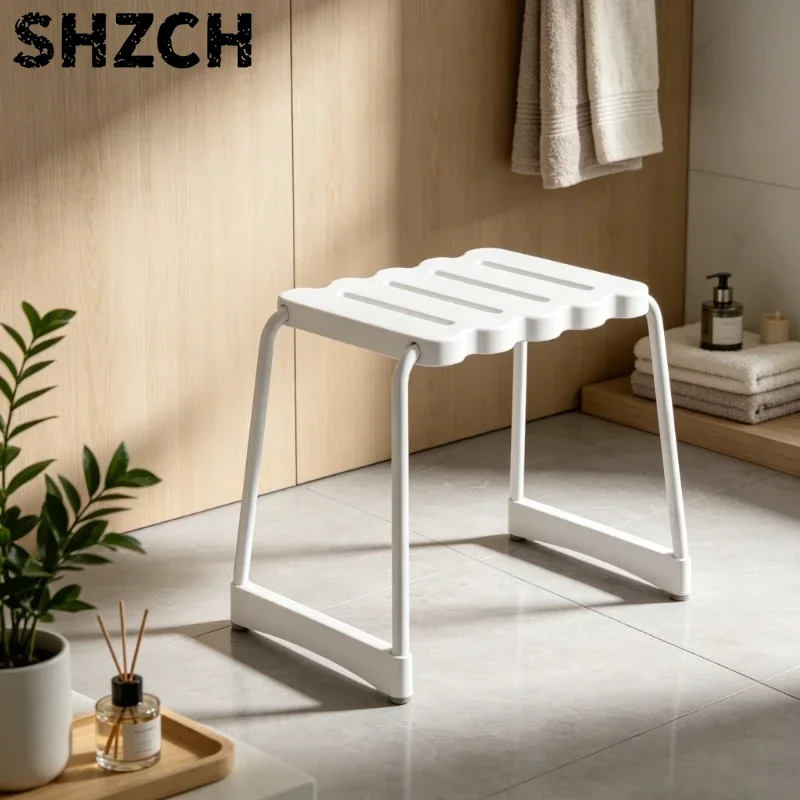 Elderly Shower Stool with Anti-Slip Pads, Secure Bathing Chair for Seniors, Fall-Proof Shower Seat & Waterproof Bath Stool