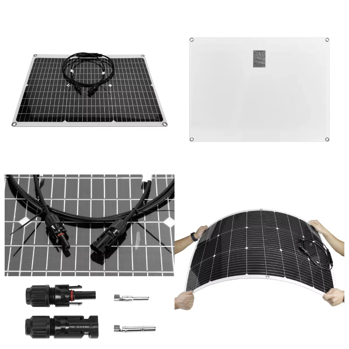 PowMr 10 واط 40 واط 60 واط لوحة طاقة شمسية 18 فولت شاحن بطارية المزدوج USB مع التخييم في الهواء الطلق الخلايا الشمسية للهاتف سيارة يخت RV التنزه الولايات المتحدة خلية #5