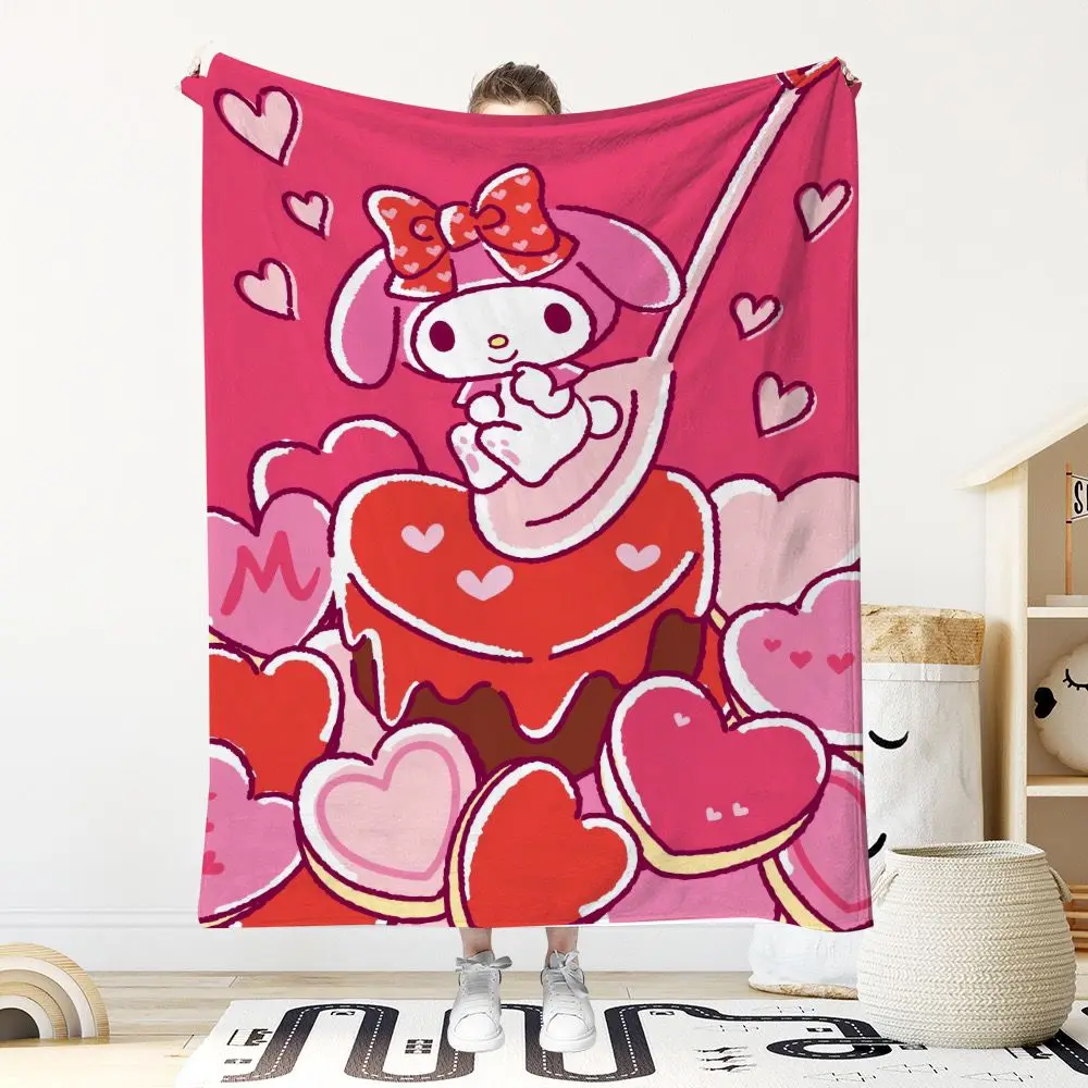 1 Stück Sanrio Pochacco Hellviolette Retro-Flanelldecke - 2D-Druck, Ultra Weiche Gemütliche Decke für Schlafzimmer Wohnzimmer Camping