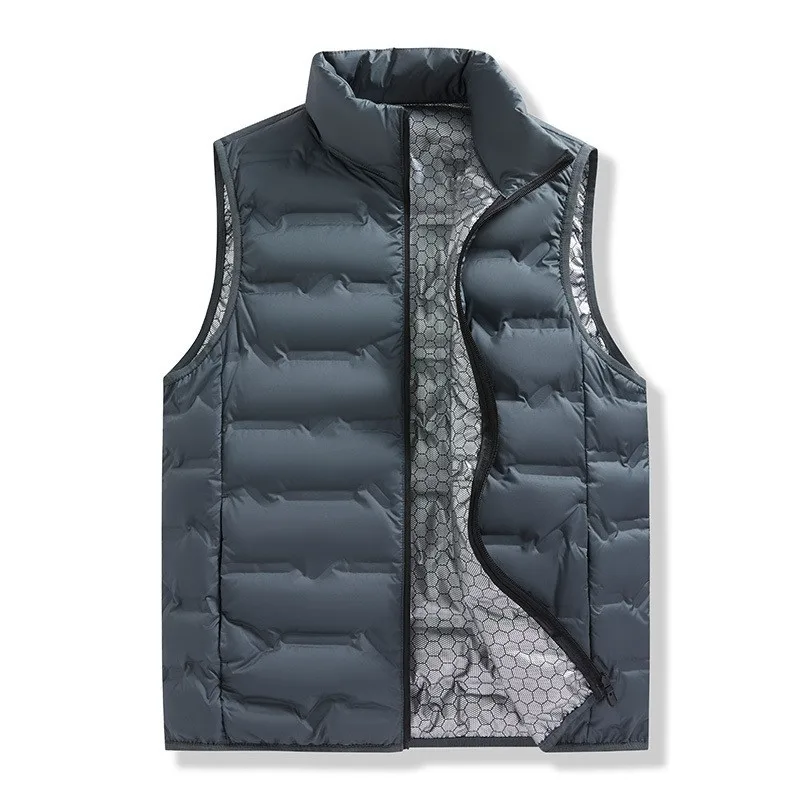 Women's Graphene Lightweight Vest with 80% White Duck Down, Stand Collar Slim Fit Solid Casual Zipper Wrinkle Resistant Jacket