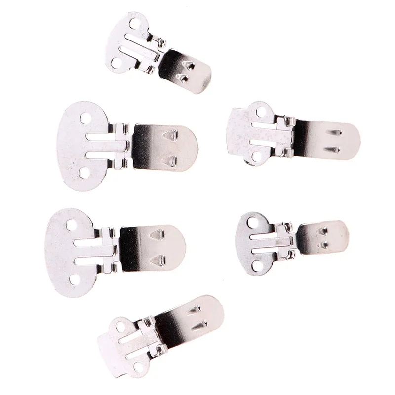 10Pcs Blank Stainless Steel Flower Shoes Clips Ornament On Findings DIY Craft Buckles For Shoes Accessories Silver Color