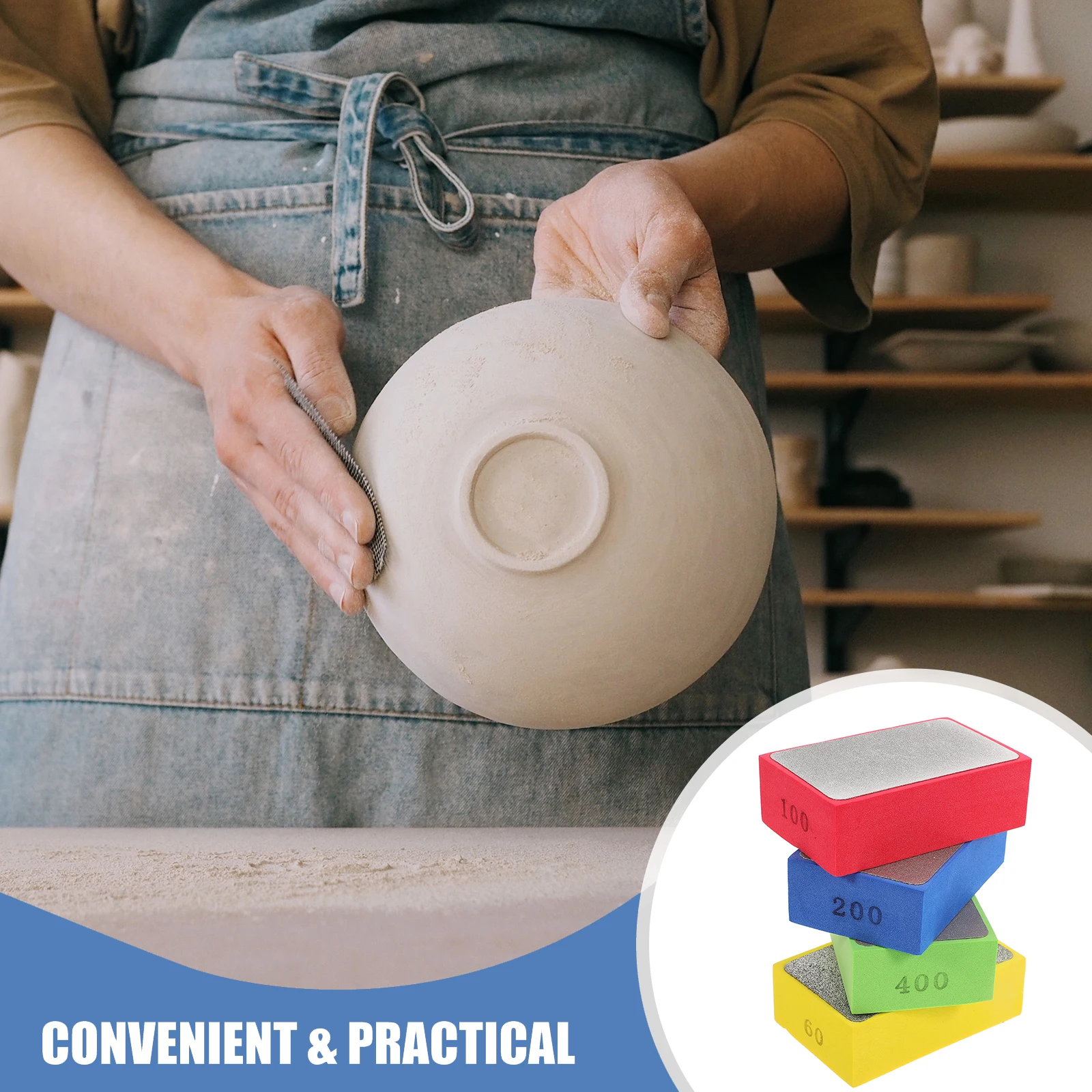 

4 шт. алмазные подушечки H полировальная подушечка для бетонной стеклянной плитки инструмент шлифовальный диск полировальный блок прочный