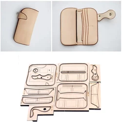 DIY long wallet with corner cutting dies knife mold metal iron blade punch tool template 210x105mm