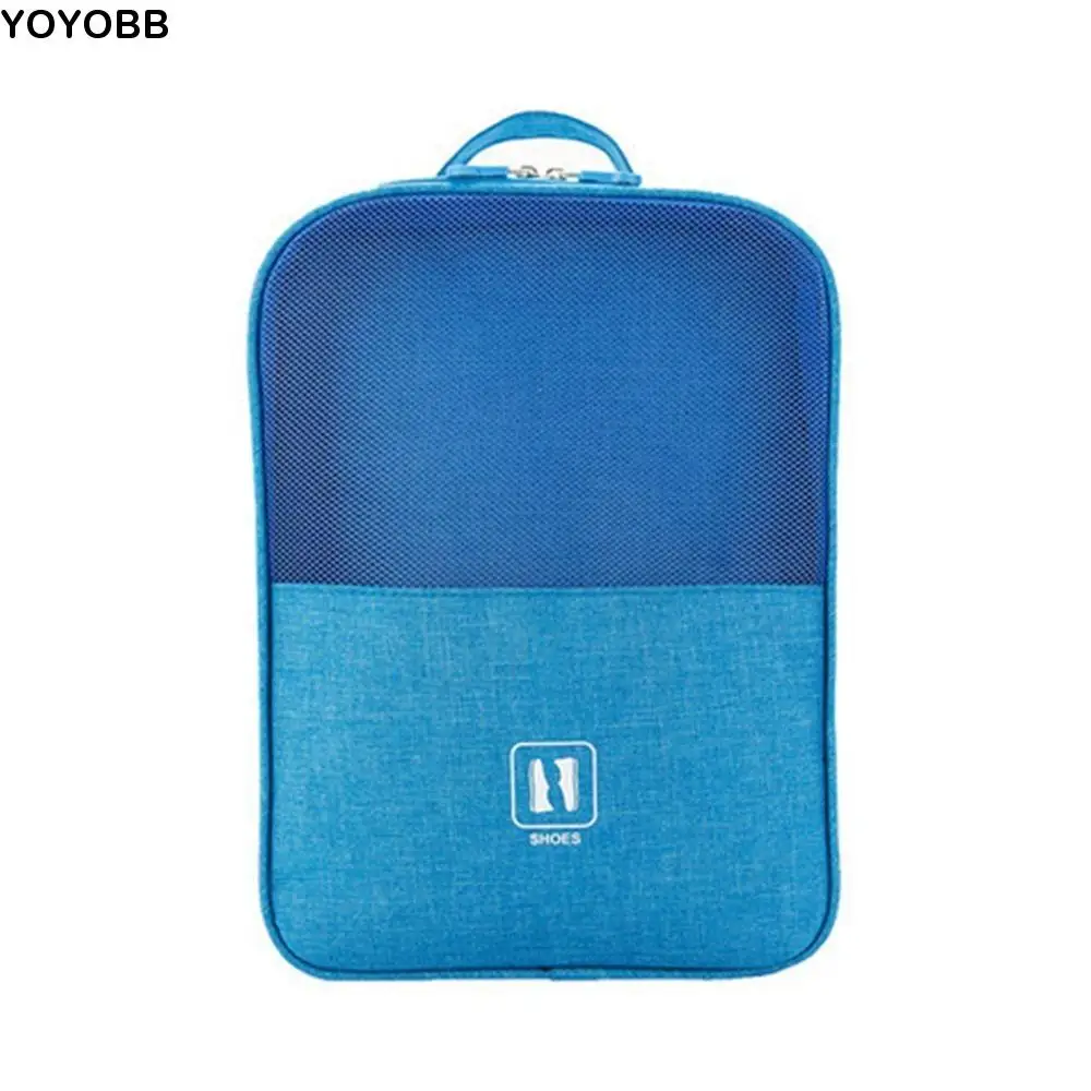 

Double Layer Shoes Storage Bag Breathable Mesh with Pocket Travel Shoe Bag Hanging Space-saving Shoes Packaging Pouch