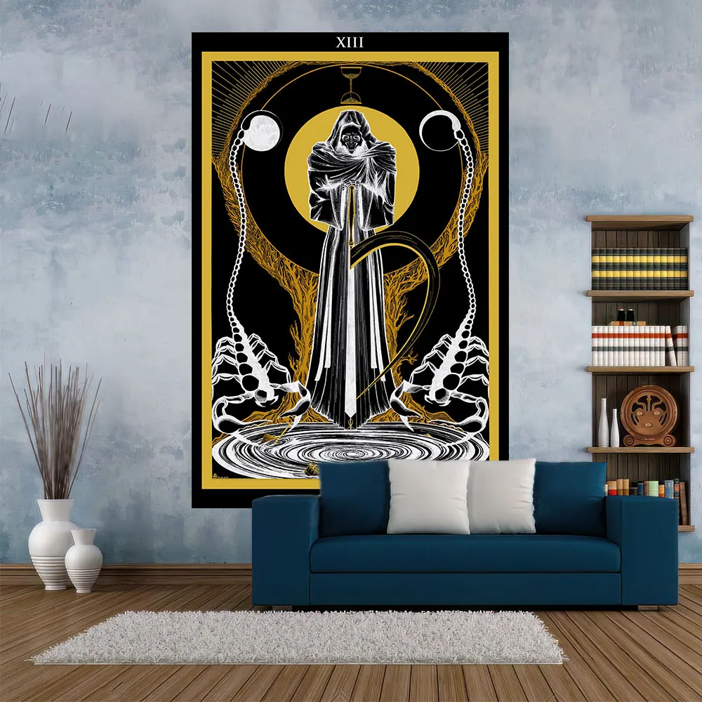 Lovers Tarot Card Mysterious Scene Art Tapestries Hippie Bohemian Decorative Divination Wall Hanging Sheets