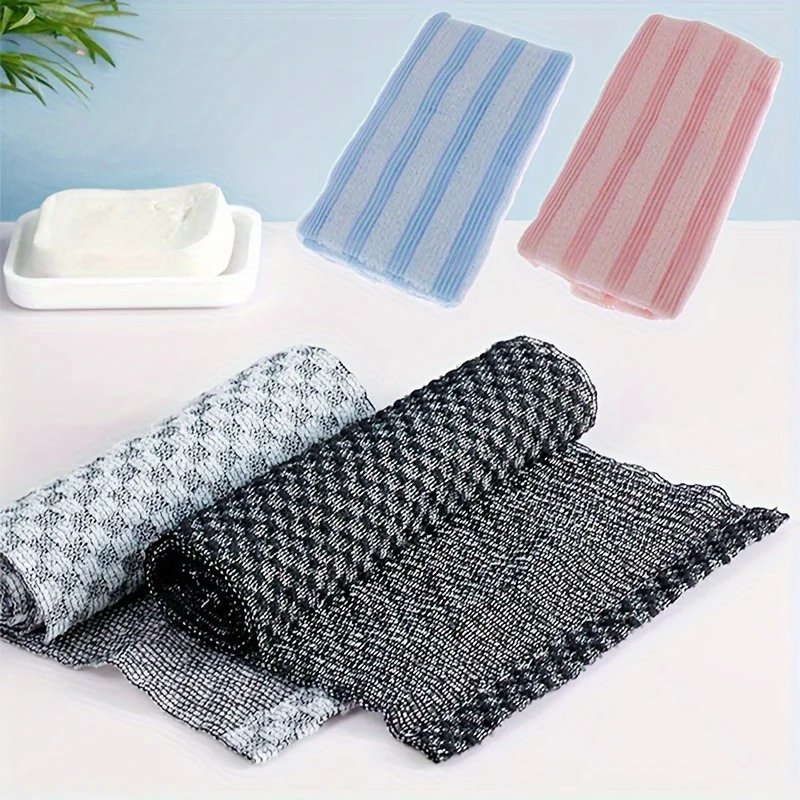 exfoliating bath towel bath brush back