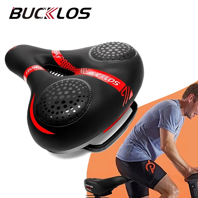 

BUCKLOS Oversized Bicycle Saddle Ergonomic Soft Cycling Cushion Comfortable Non-slip Road Bike Seats Parts