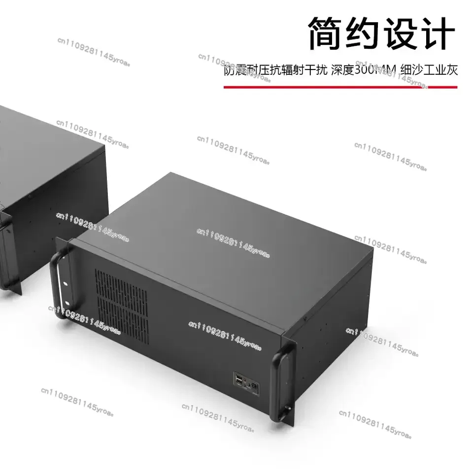 4U industrial control chassis 300MM server main board power supply ATX enterprise dual hard disk position thick steel matte