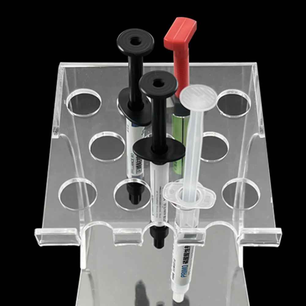 Dental Composite Resin Holder Syringe Dispenser Frame Transparent Acrylic Storage Box Acrylic Box Organizer Dentist Tools Box