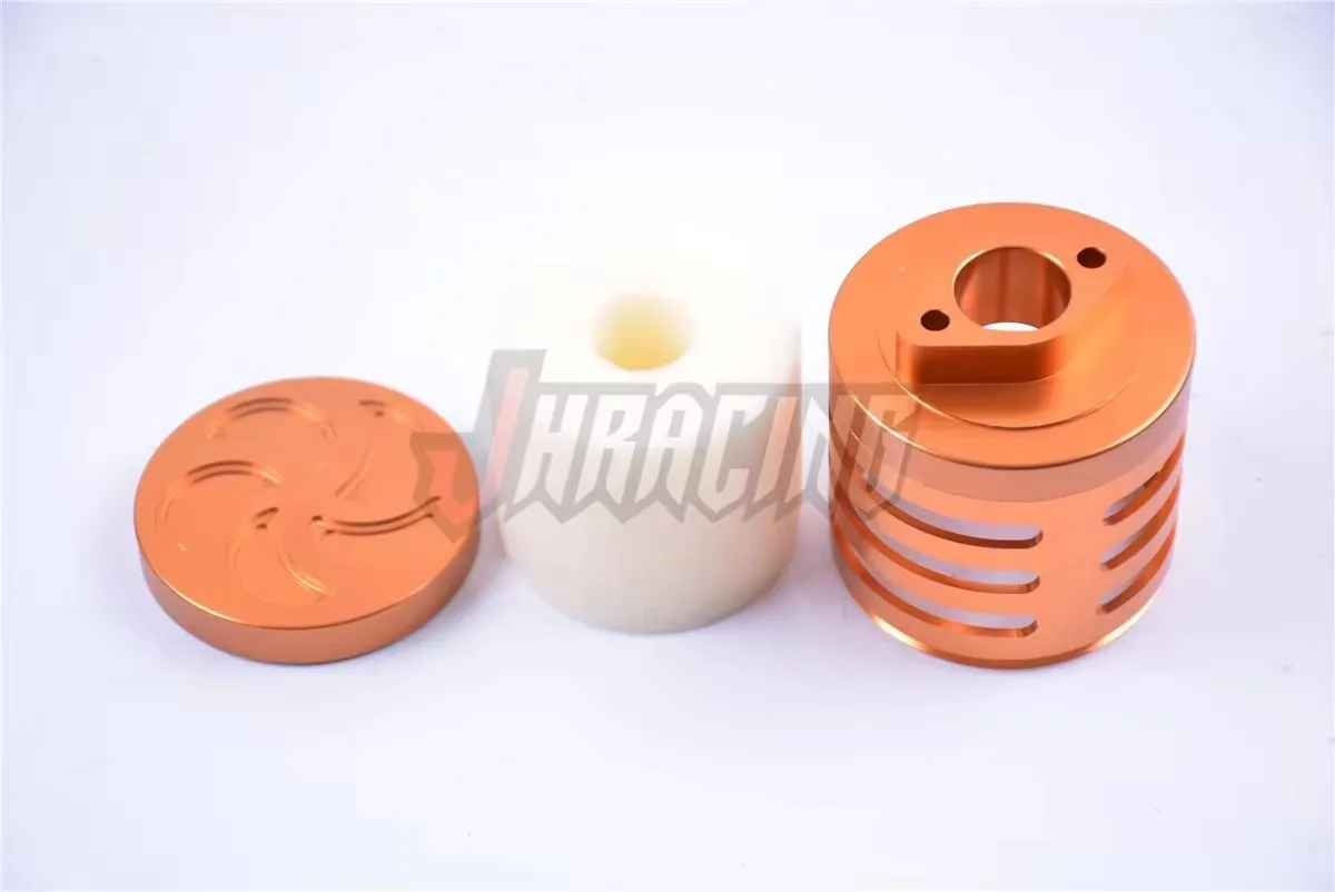Obróbka CNC całkowicie metalowego zespołu filtra powietrza dla modeli 1/5 ROFUN KM HPI BAJA 5B 5T 5SC