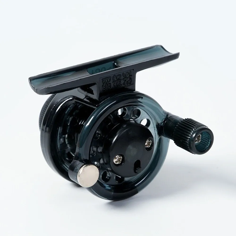 Left Right Interchangeable Ice Fishing Reel ST40/ST50/ST60 Durable Fishing Rattle Reels Ultralight Plastic Front Fishing Reel