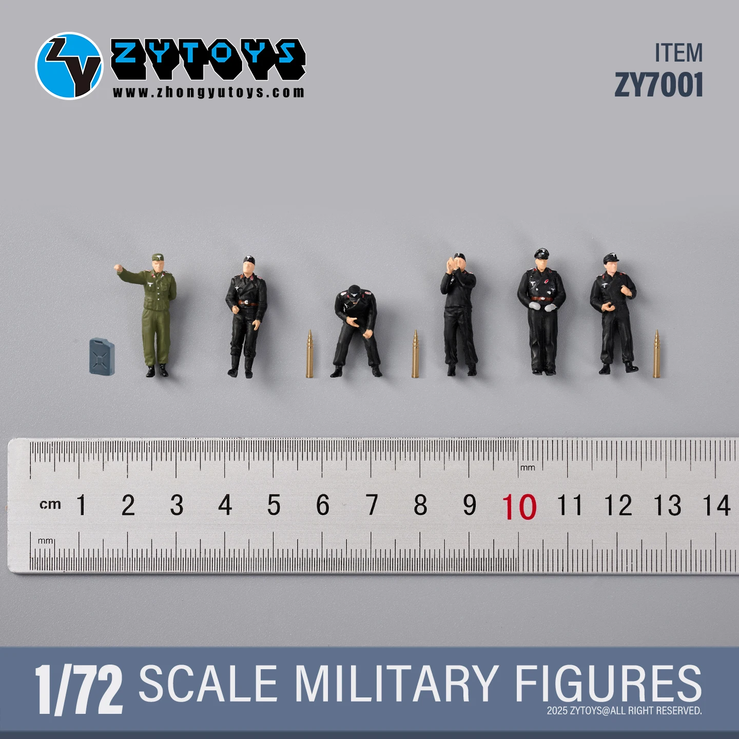 

ZY7001 масштаб 1/72 немецкая танковая экипаж времен Второй мировой войны, набор металлических фигурок, 6 солдат, 3 латунных пули, армейская модель топливного барабана для взрослых коллекционеров