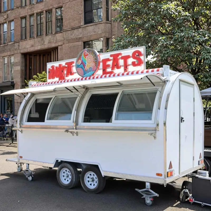 Portable Mobile Food Trailer Commercial Catering Kiosk Fast Food Cart Outdoor Street Food Business