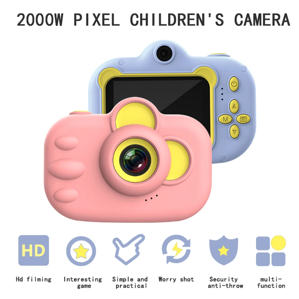 

Cartoon Children Camera For Kids Digital Children 1080P HD Video Camera Recorder Toy For Children Birthday Gift For Girl Boys