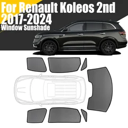 Custom Magnetic Car Window Sunshade For Renault Koleos 2nd 2017 - 2024 Curtain Mesh Front Windshield 2018 2020 2021 2022 2023