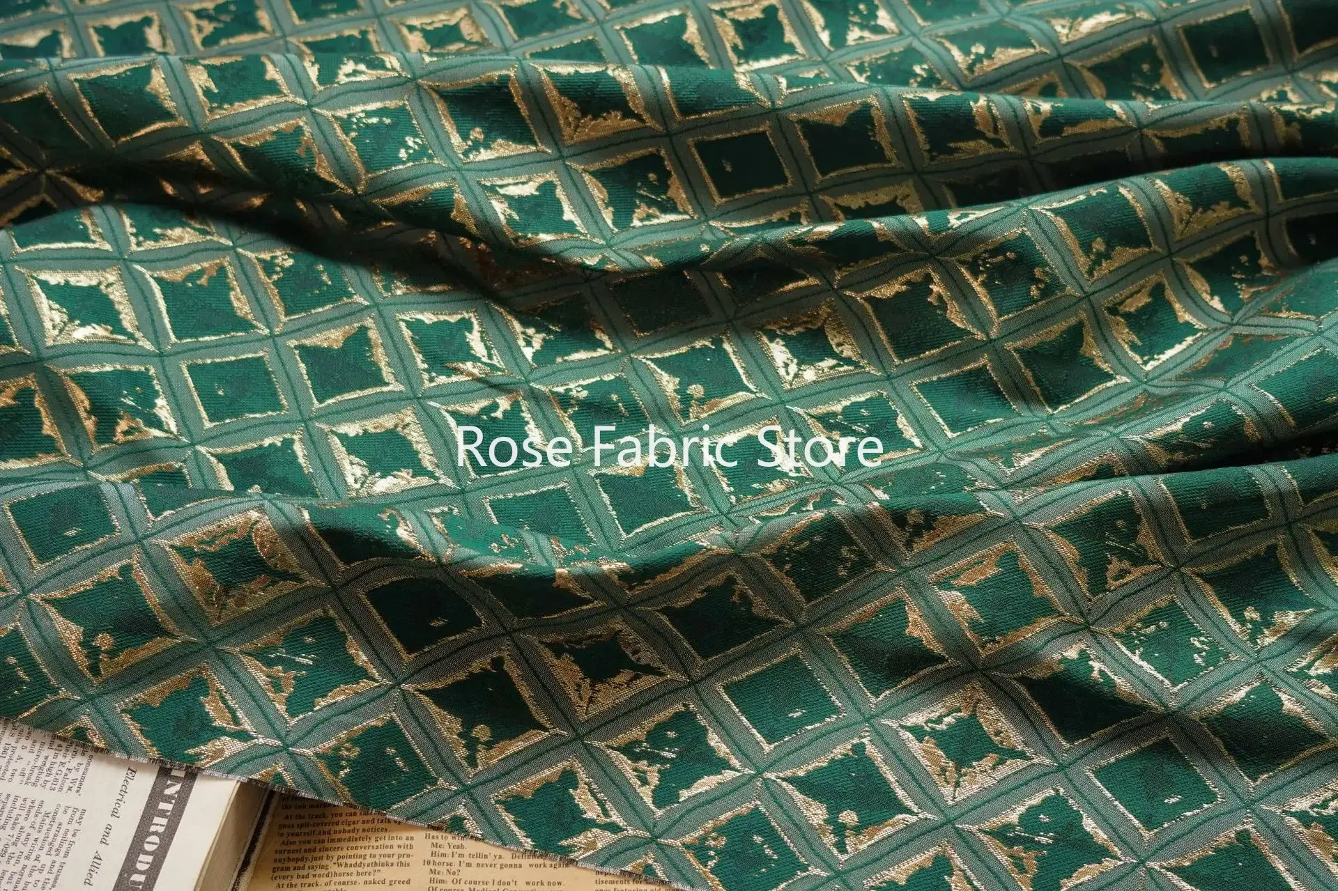 1 meter Simple Geometric Pattern Jacquard Fabric Home Curtains Pillow Cover Bag Decorative Sewing Fabric