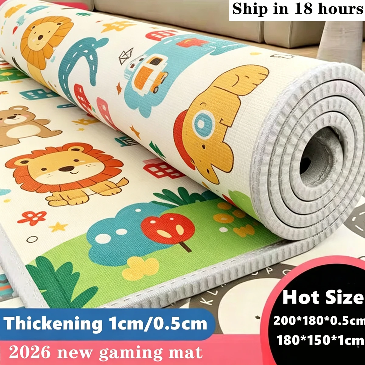 Baby Activities Crawling Play Mats Non-toxic Double Sided Pattern EPE Baby Activity Gym Room Mat Game Mat for Children's Mat Rug
